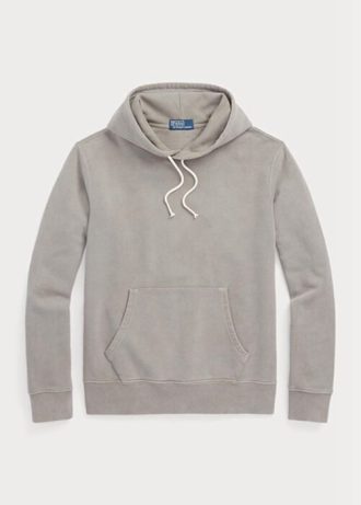 Grey Men’s Ralph Lauren Organic Cotton Fleece  Hoodie