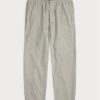 Grey Men’s Ralph Lauren Pleated Baggy Fit Canvas  Pants