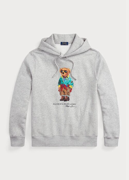 Grey Men’s Ralph Lauren Polo Bear Fleece Hoodie Grey Men’s Ralph Lauren Polo Bear Fleece Hoodie