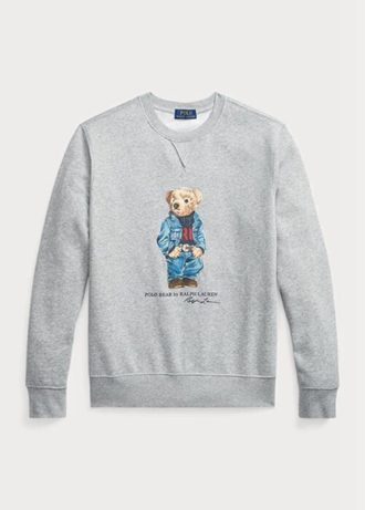 Grey Men’s Ralph Lauren Polo Bear Fleece  Sweatshirt