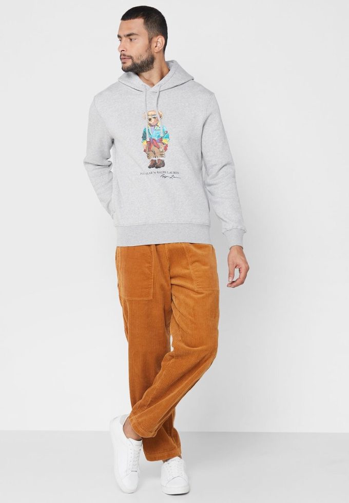 Grey Men’s Ralph Lauren Printed Hoodie