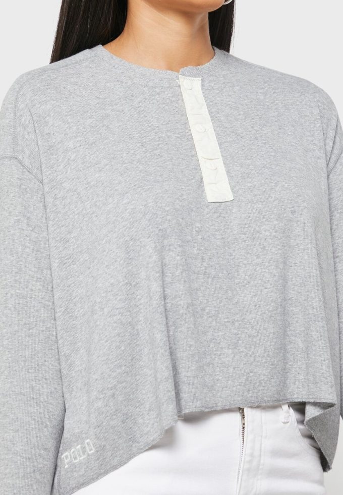 Grey Women’s Ralph Lauren Crew Neck Knitted Tops