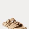 Grey Women’s Ralph Lauren Ezra Calfskin Suede Sandals