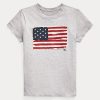 Grey Women’s Ralph Lauren Flag Cotton Jersey T Shirts Grey Women’s Ralph Lauren Flag Cotton Jersey T Shirts