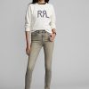 Grey Women’s Ralph Lauren Stretch High Skinny Distressed Jeans
