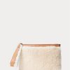 Honey/Cream Women’s Ralph Lauren Shearling Envelope Handbag