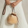 Honey/Cream Women’s Ralph Lauren Shearling Mini Bellport Bucket Bags