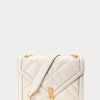 Ivory Women’s Ralph Lauren Polo ID Quilted Leather Envelope Crossbody Bags Ivory Women’s Ralph Lauren Polo ID Quilted Leather Envelope Crossbody Bags