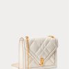 Ivory Women’s Ralph Lauren Polo ID Quilted Leather Envelope Crossbody Bags Ivory Women’s Ralph Lauren Polo ID Quilted Leather Envelope Crossbody Bags