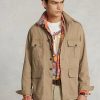 Khaki Men’s Ralph Lauren Dobby Utility Overshirt Jackets