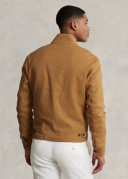 Khaki Men’s Ralph Lauren Linen-Blend Herringbone Twill Jackets Khaki Men’s Ralph Lauren Linen-Blend Herringbone Twill Jackets