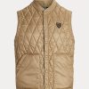 Khaki Men’s Ralph Lauren Water-Repellent Quilted Vest