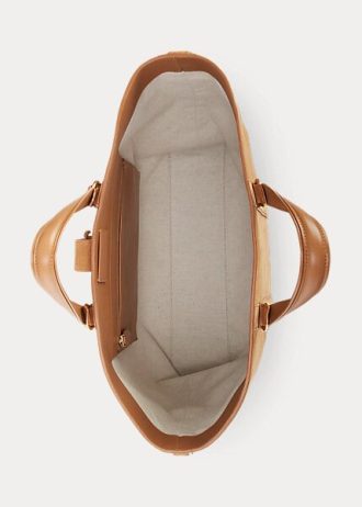 Khaki Men’s Ralph Lauren Welington Calf-Suede Tote Bags