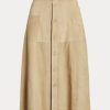 Khaki Women’s Ralph Lauren Aryiana Lamb-Suede Skirts Khaki Women’s Ralph Lauren Aryiana Lamb-Suede Skirts