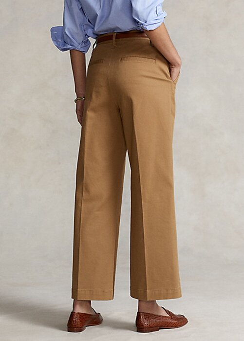 Khaki Women’s Ralph Lauren Chino Wide-Leg Pants Khaki Women’s Ralph Lauren Chino Wide-Leg Pants