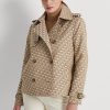 Khaki Women’s Ralph Lauren Double-Breasted Monogram Jacquard Coats