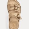 Grey Women’s Ralph Lauren Ezra Calfskin Suede Sandals