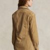 Khaki Women’s Ralph Lauren Lambskin Suede Surplus Shirts Khaki Women’s Ralph Lauren Lambskin Suede Surplus Shirts