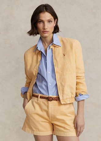 Khaki Women’s Ralph Lauren Linen   Windbreaker