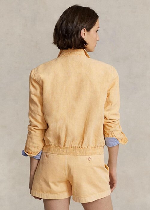 Khaki Women’s Ralph Lauren Linen Windbreaker Khaki Women’s Ralph Lauren Linen Windbreaker
