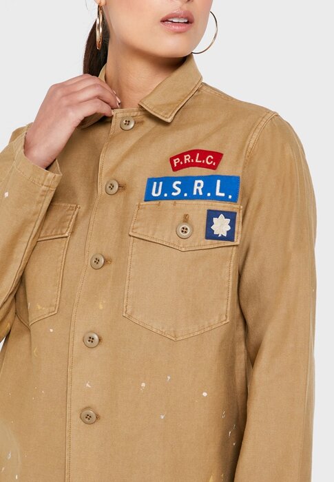 Khaki Women’s Ralph Lauren Pocket Detail Button Down Shirts Khaki Women’s Ralph Lauren Pocket Detail Button Down Shirts