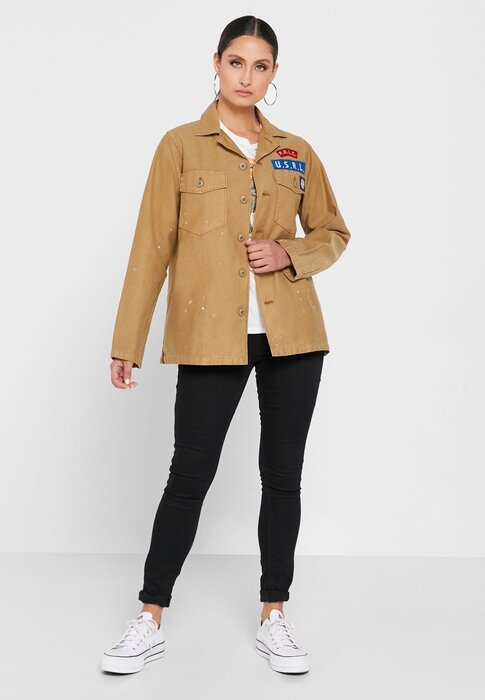 Khaki Women’s Ralph Lauren Pocket Detail Button Down Shirts Khaki Women’s Ralph Lauren Pocket Detail Button Down Shirts