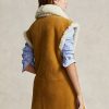 Khaki Women’s Ralph Lauren Reversible Shearling Vest