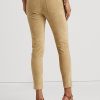 Khaki Women’s Ralph Lauren Suede High-Rise Skinny Ankle Pants
