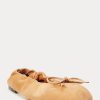 Khaki Women’s Ralph Lauren The Suede Pony Ballet Flat Shoes