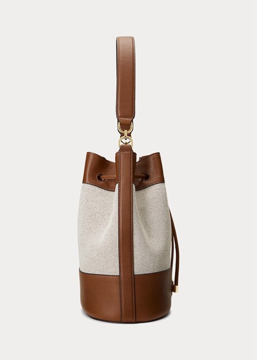 Lauren Tan/ Navy Stripe Women’s Ralph Lauren Canvas Large Andie Handbag Lauren Tan/ Navy Stripe Women’s Ralph Lauren Canvas Large Andie Handbag