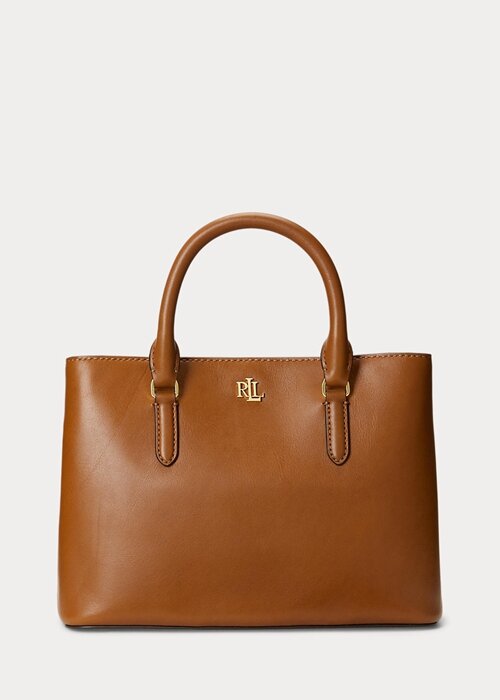 Lauren Tan Women’s Ralph Lauren Leather Small Marcy Satchel Bags Lauren Tan Women’s Ralph Lauren Leather Small Marcy Satchel Bags