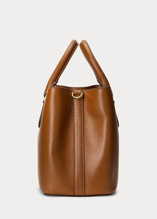 Lauren Tan Women’s Ralph Lauren Leather Small Marcy Satchel Bags Lauren Tan Women’s Ralph Lauren Leather Small Marcy Satchel Bags