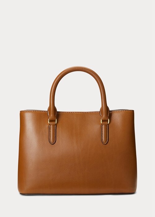Lauren Tan Women’s Ralph Lauren Leather Small Marcy Satchel Bags Lauren Tan Women’s Ralph Lauren Leather Small Marcy Satchel Bags