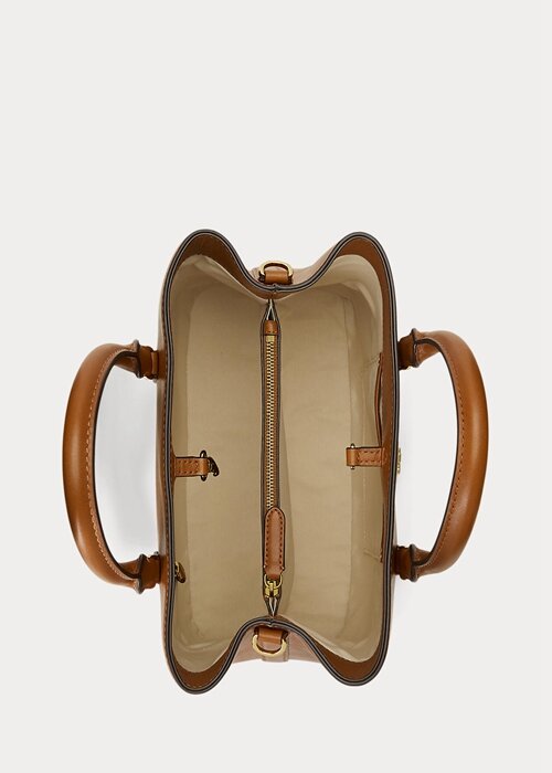 Lauren Tan Women’s Ralph Lauren Leather Small Marcy Satchel Bags Lauren Tan Women’s Ralph Lauren Leather Small Marcy Satchel Bags