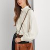 Lauren Tan Women’s Ralph Lauren Leather Small Marcy Satchel Bags Lauren Tan Women’s Ralph Lauren Leather Small Marcy Satchel Bags
