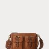 Lauren Tan Women’s Ralph Lauren Studded Leather Medium Noa Crossbody Bags Lauren Tan Women’s Ralph Lauren Studded Leather Medium Noa Crossbody Bags