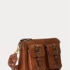 Lauren Tan Women’s Ralph Lauren Studded Leather Medium Noa Crossbody Bags Lauren Tan Women’s Ralph Lauren Studded Leather Medium Noa Crossbody Bags