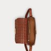 Lauren Tan Women’s Ralph Lauren Woven Leather Small Maddy Shoulder Bags