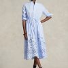 Light Blue Women’s Ralph Lauren Eyelet-Embroidered Dress Light Blue Women’s Ralph Lauren Eyelet-Embroidered Dress