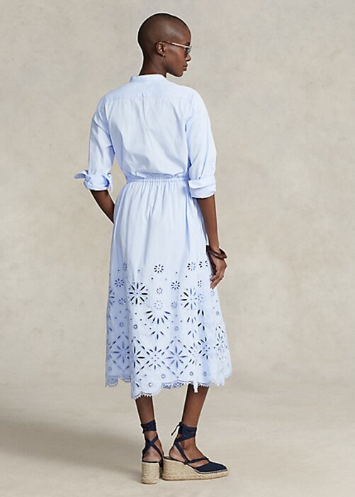 Light Blue Women’s Ralph Lauren Eyelet-Embroidered Dress Light Blue Women’s Ralph Lauren Eyelet-Embroidered Dress