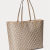 Light Camel Women’s Ralph Lauren Coated Canvas Medium Collins Tote Bags Light Camel Women’s Ralph Lauren Coated Canvas Medium Collins Tote Bags