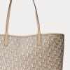 Light Camel Women’s Ralph Lauren Coated Canvas Medium Collins Tote Bags Light Camel Women’s Ralph Lauren Coated Canvas Medium Collins Tote Bags