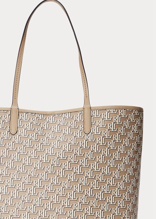 Light Camel Women’s Ralph Lauren Coated Canvas Medium Collins Tote Bags Light Camel Women’s Ralph Lauren Coated Canvas Medium Collins Tote Bags