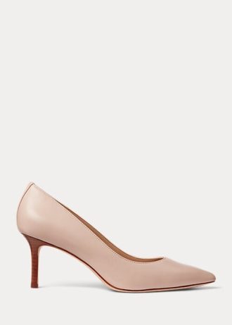 Light Pink Women’s Ralph Lauren Lanette Nappa Leather Heels