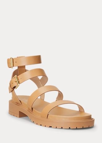 Light Yellow Women’s Ralph Lauren Kayleen Nappa Leather Sandals