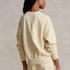 Light Yellow Women’s Ralph Lauren Organic Cotton Crewneck Sweatshirts