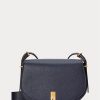 Midnight Navy Women’s Ralph Lauren Polo ID Leather Saddle Bags