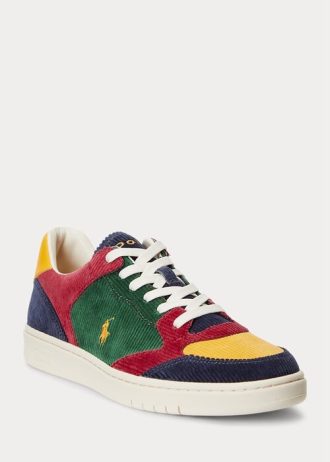 Multicolor Men’s Ralph Lauren Court Corduroy Low-Top Sneakers