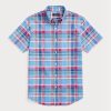 Multicolor Men’s Ralph Lauren Custom Fit Plaid Oxford  Shirts