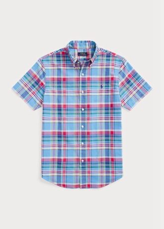 Multicolor Men’s Ralph Lauren Custom Fit Plaid Oxford  Shirts